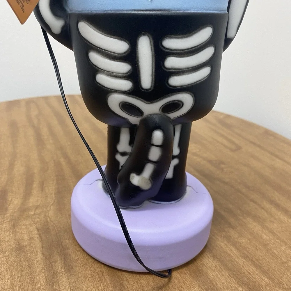Halloween Blow Mold Decor Bingo and Bluey Set light up pumpkin  skeleton